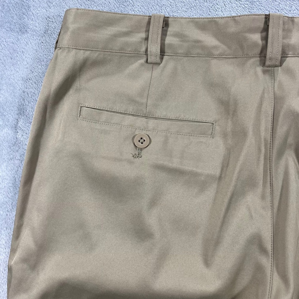 NIKE Golf Pants Mens 34x32 Khaki Good Dri-FIT Flat Front Trousers 472532-235 - Picture 16 of 16